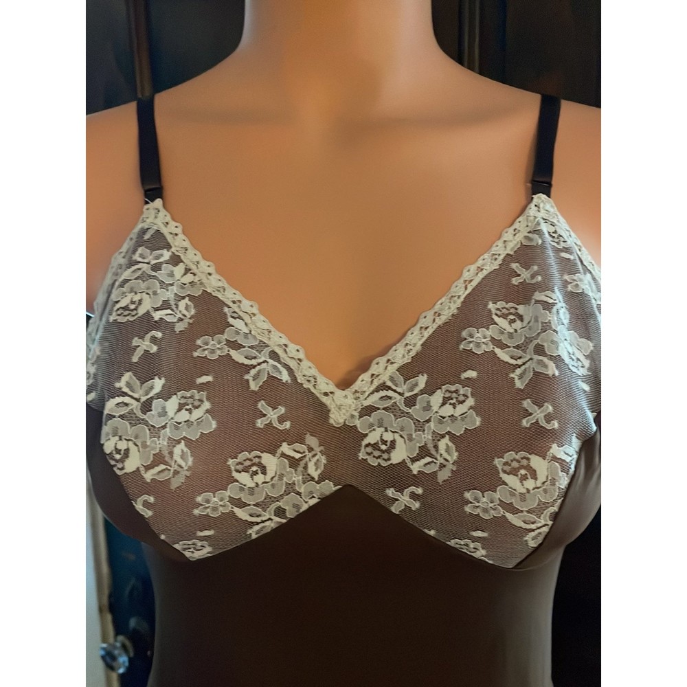 Vintage Silky brown Vanity Fair full Slip lingerie dress 34 - Picture 8 of 9